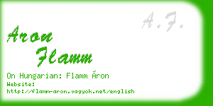 aron flamm business card
